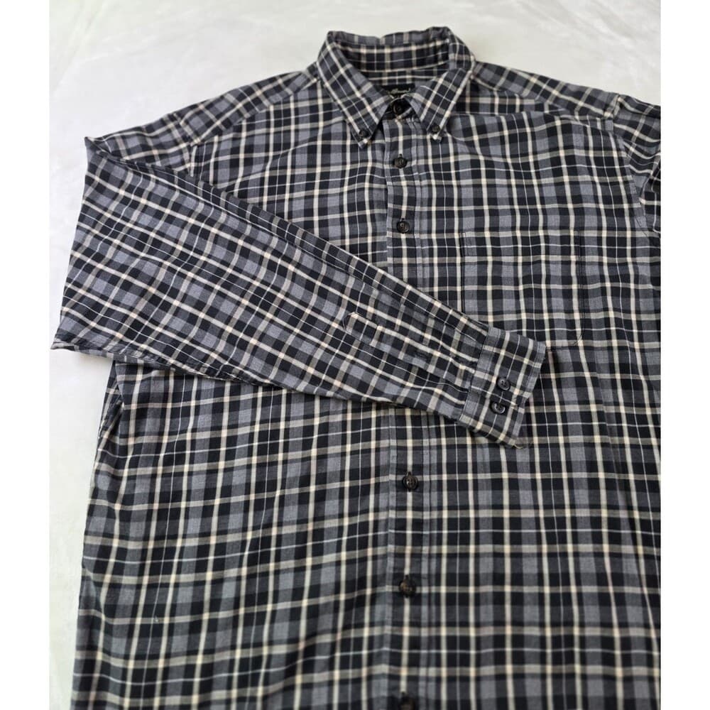 Eddie Bauer Button Up‎ Flannel Shirt Men's Large Long Sleeve Button Up Shirt - Thumbnail 5