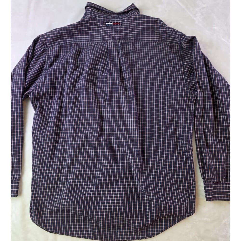 Vintage Tommy Hilfiger Men's XL Button Down Checkered‎ Shirt - Thumbnail 5