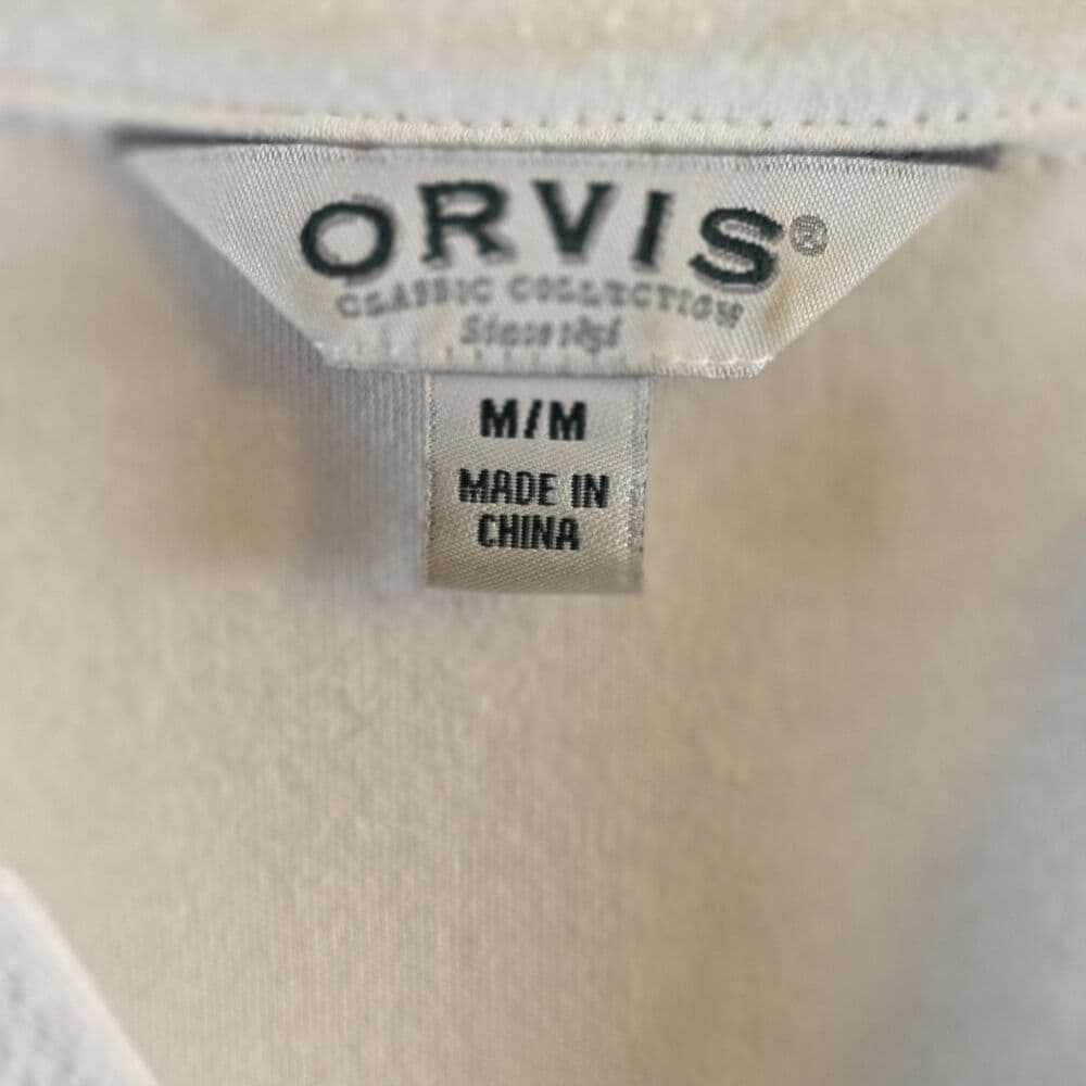 Orvis Women's Medium Classic Collection 3/4 Sleeve Split Neck Top