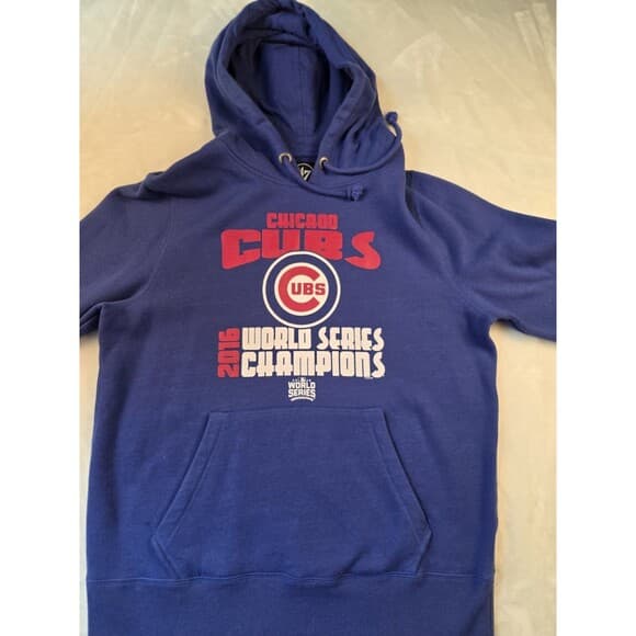 47 Chicago Cubs 2016 World‎ Series Championship Hoodie Men's Medium - Thumbnail 7