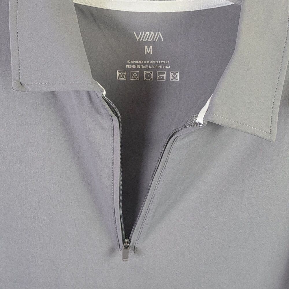 NWT Viodio Men's Medium Gray 1/4 Zip Long Sleeve Pullover - Thumbnail 2