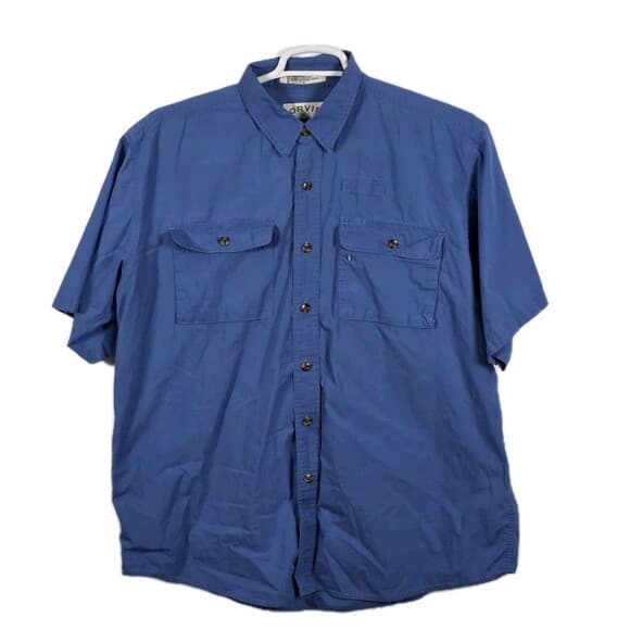 Orvis Men's Large Blue Vented Long Sleeve Button Up‎ Fishing Shirt - Thumbnail 9