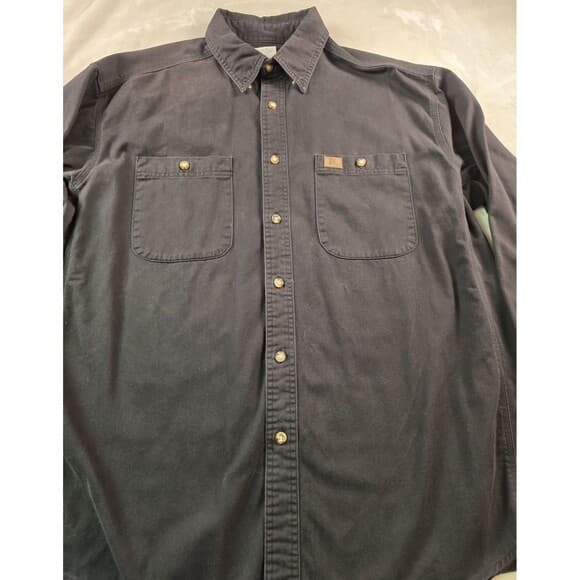 Wrangler Riggs Men's‎ XXL Workwear Long Sleeve Canvas Button Up Shirt With Flaws - Thumbnail 9