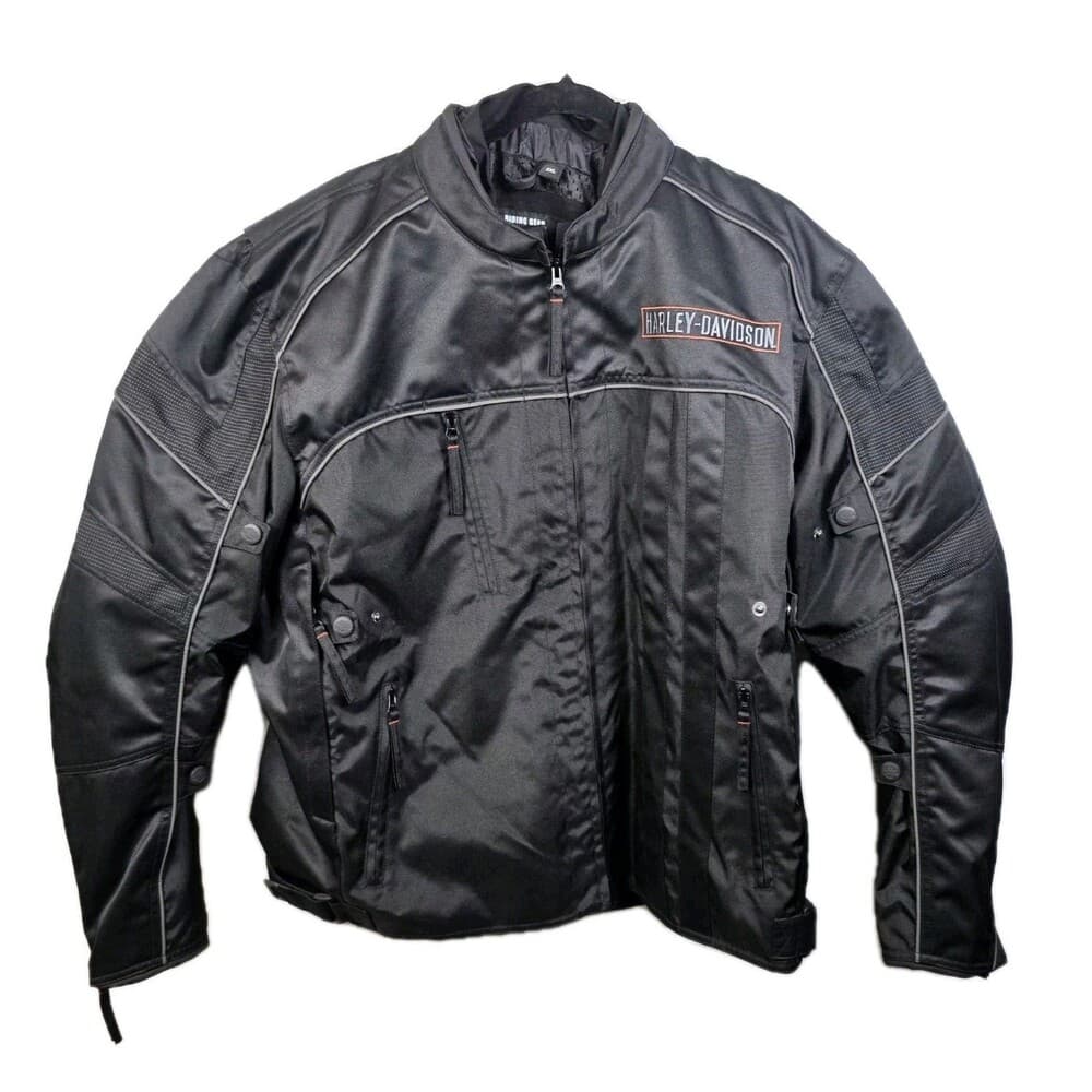 Harley Davidson Men's XXL Black Roadway Reflective Jacket 98234-13VM - Thumbnail 14