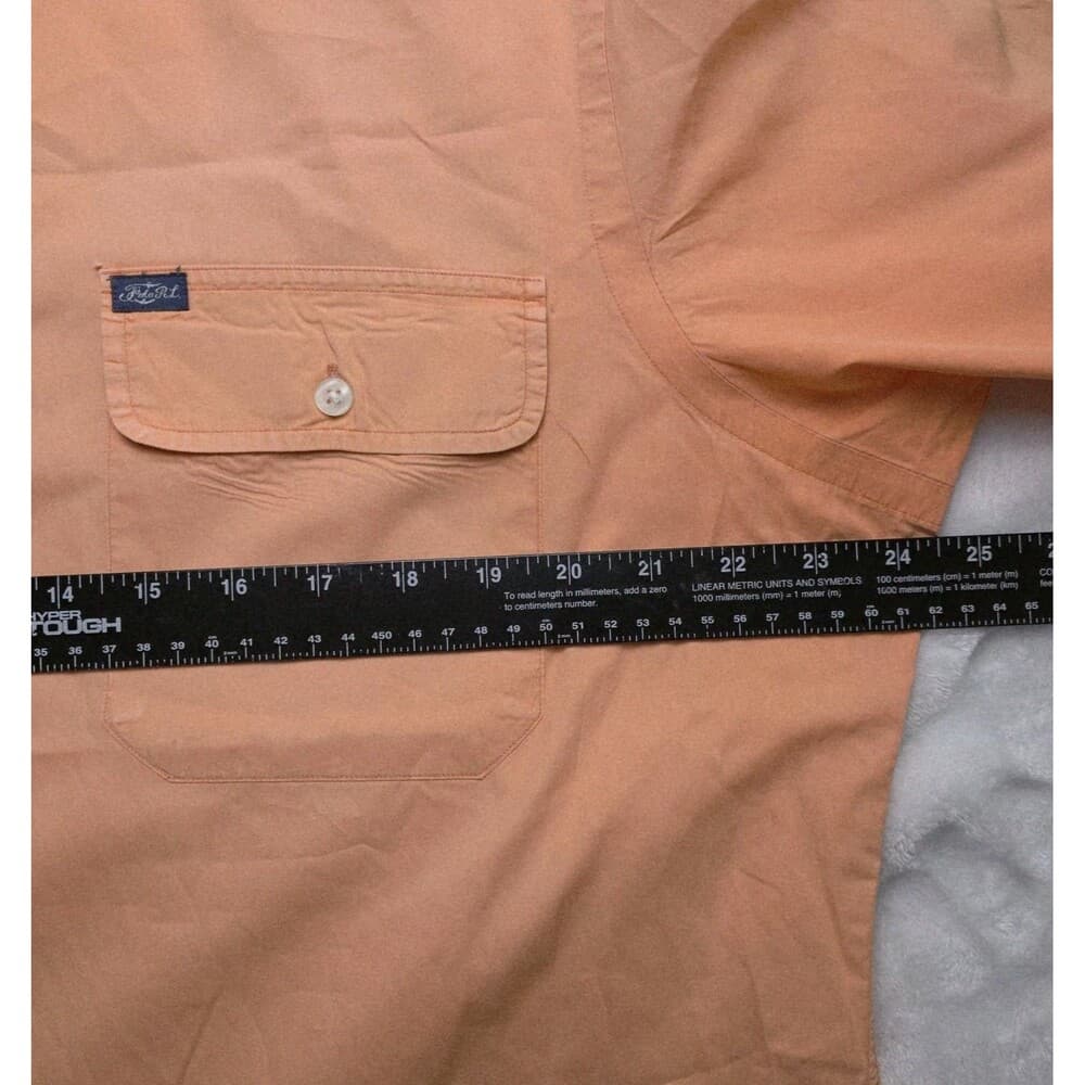 Vtg Polo Ralph Lauren Men's Large Orange Chamois Outdoor Button Down Shirt - Thumbnail 4