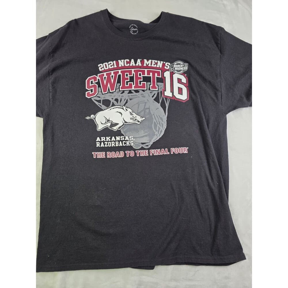 2021 Arkansas Razorbacks Sweet 16 Men's XL Short Sleeve Shirt‎