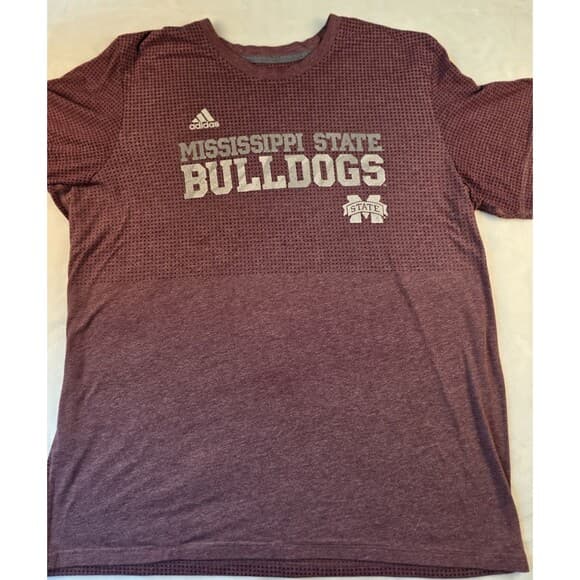 Adidas Men's XXL Mississippi‎ State Bulldogs Maroon/White Short Sleeve T-shirt - Thumbnail 7