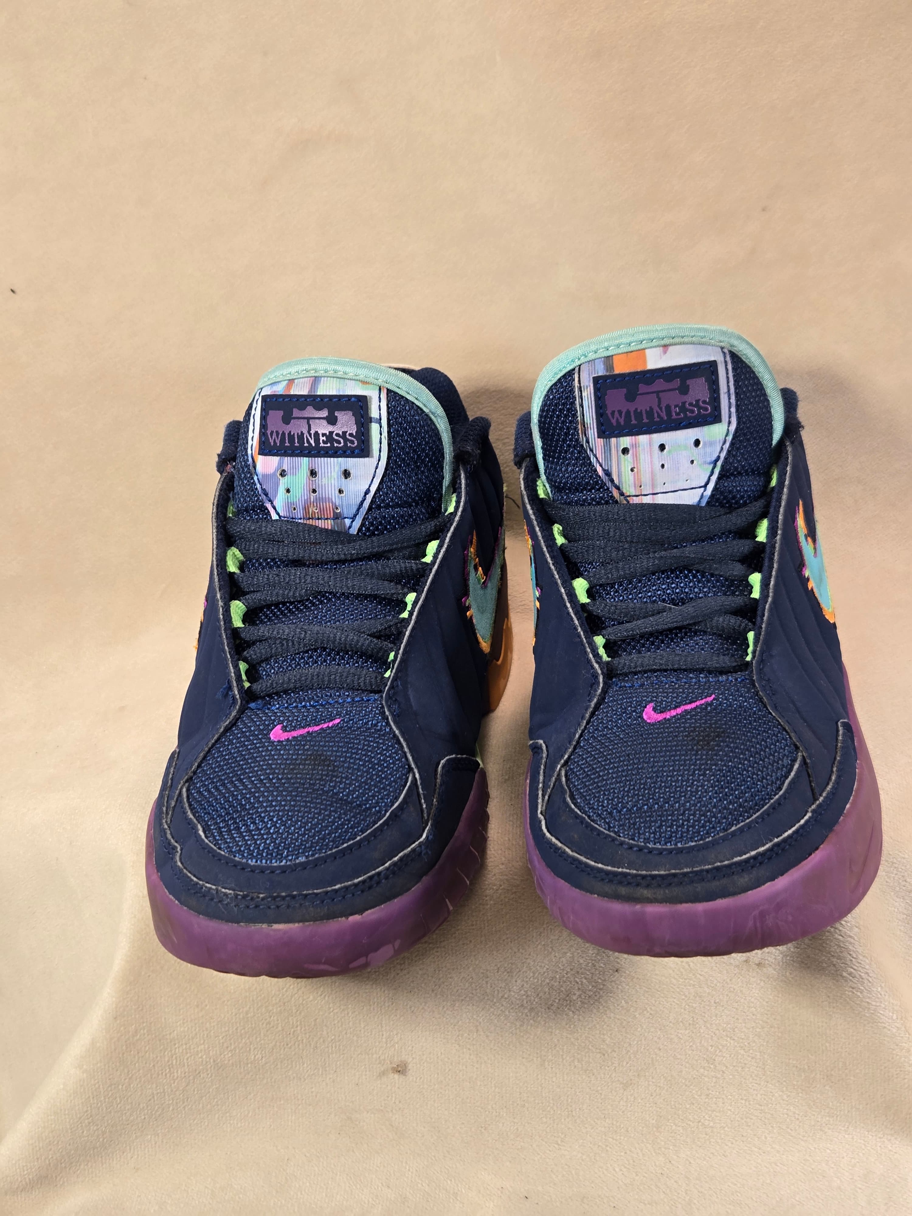 Nike LeBron Witness 6 GS Multicolor Abstract Youth Kids Shoes Size 3.5Y Good - Thumbnail 5