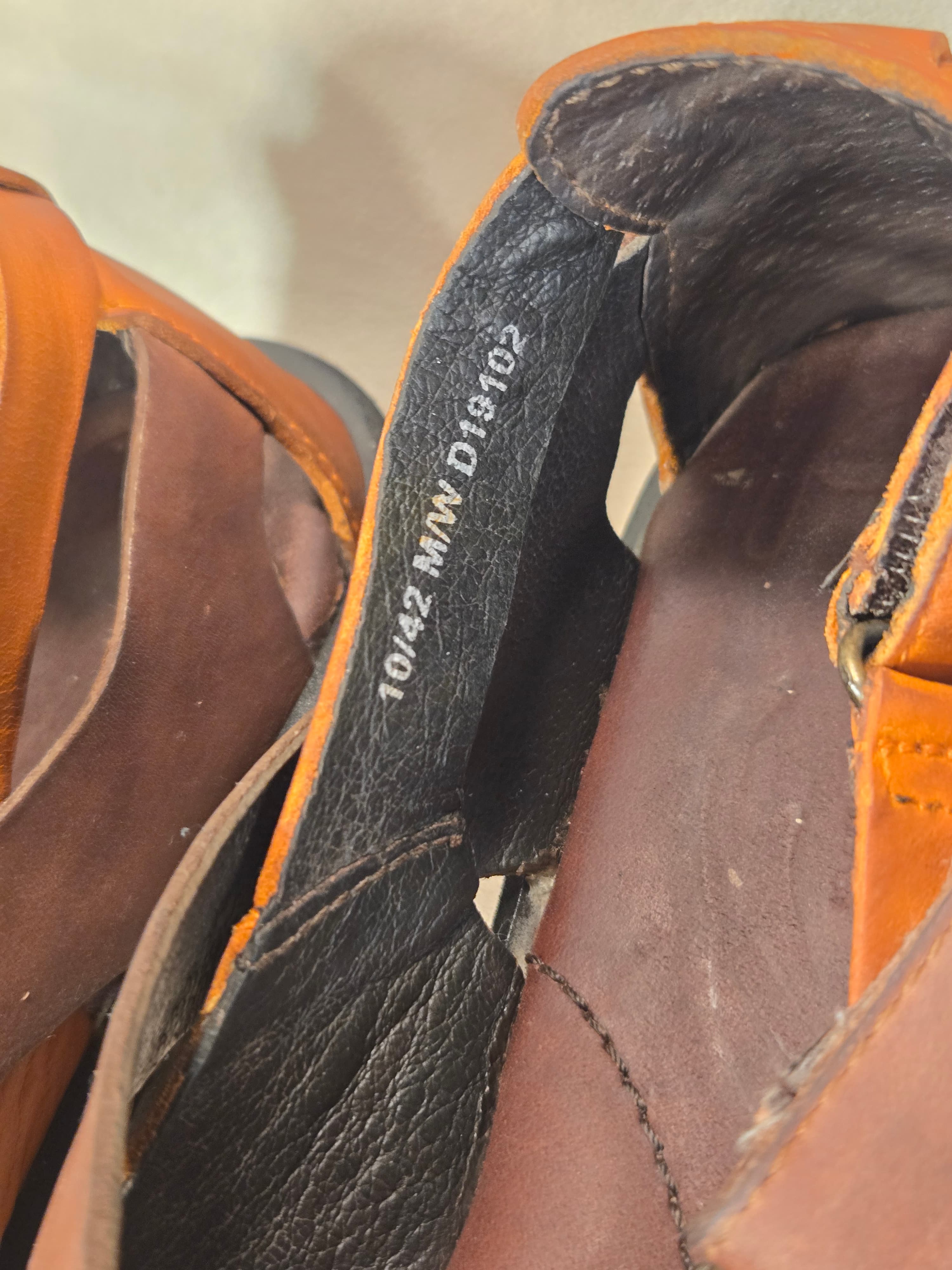 To Boot New York Barbados Brown Leather Fisherman Sandals Men's Shoes Size 10 - Thumbnail 4