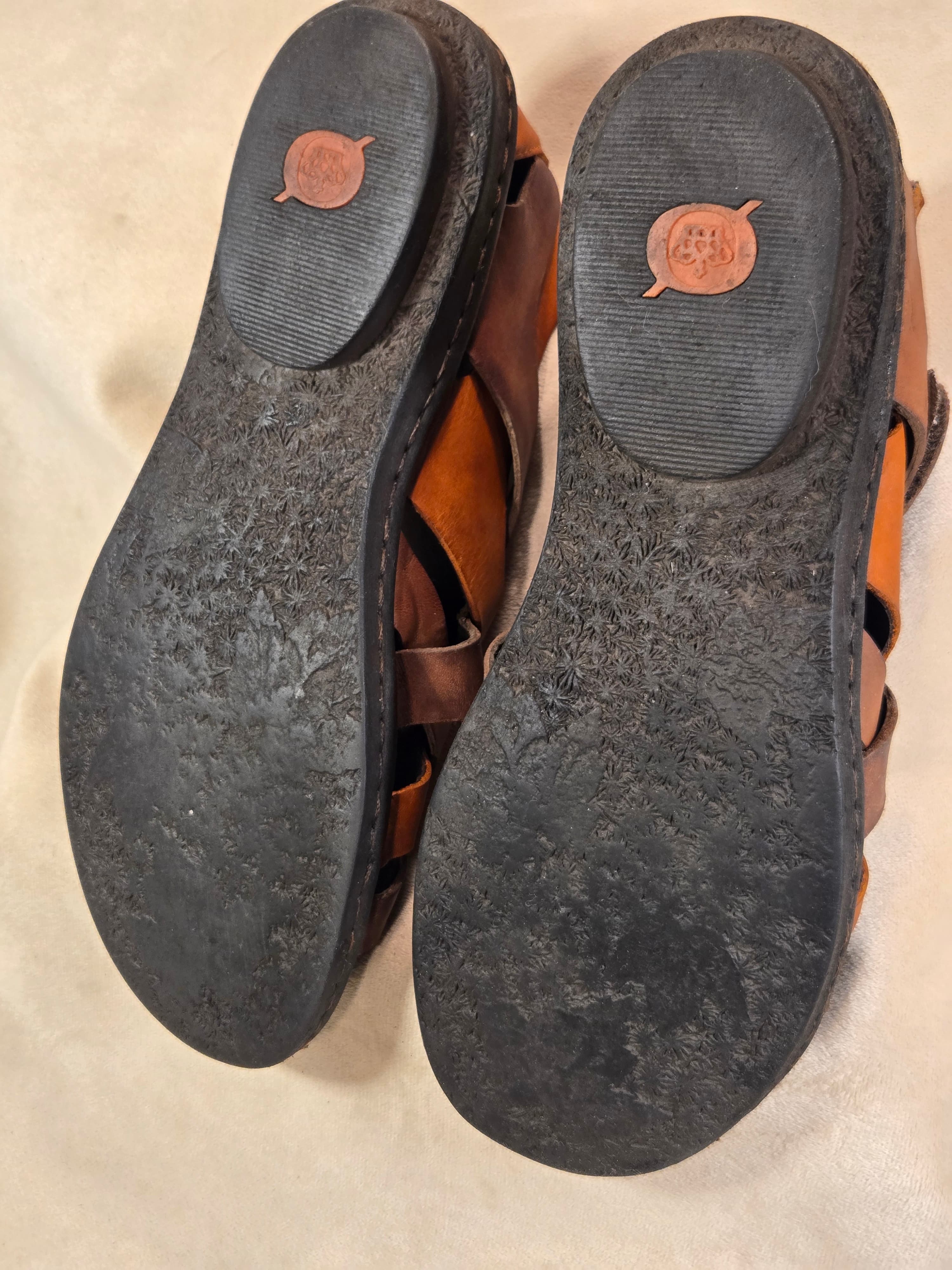 To Boot New York Barbados Brown Leather Fisherman Sandals Men's Shoes Size 10 - Thumbnail 3