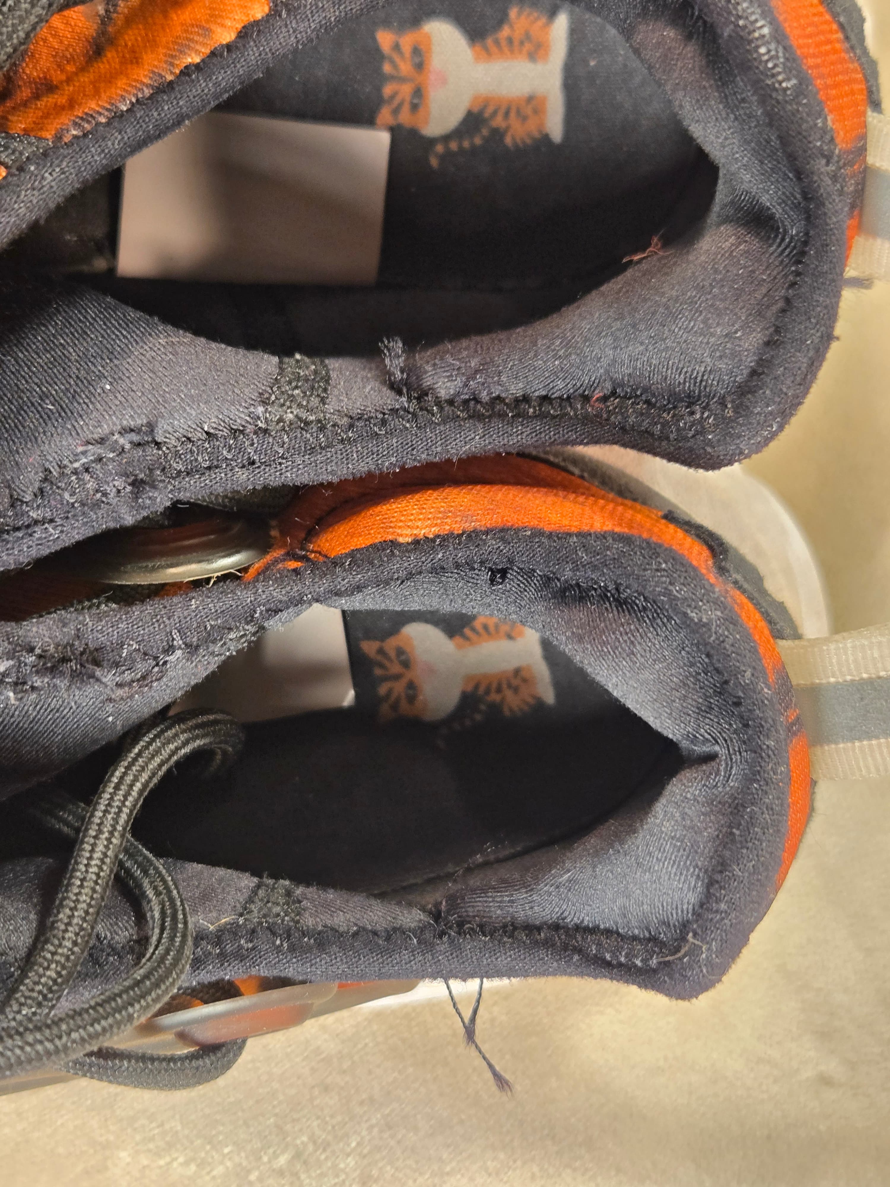 Nike React Presto Boys Youth Size 5Y Tiger Print Orange Black Running Shoes Rare - Thumbnail 16