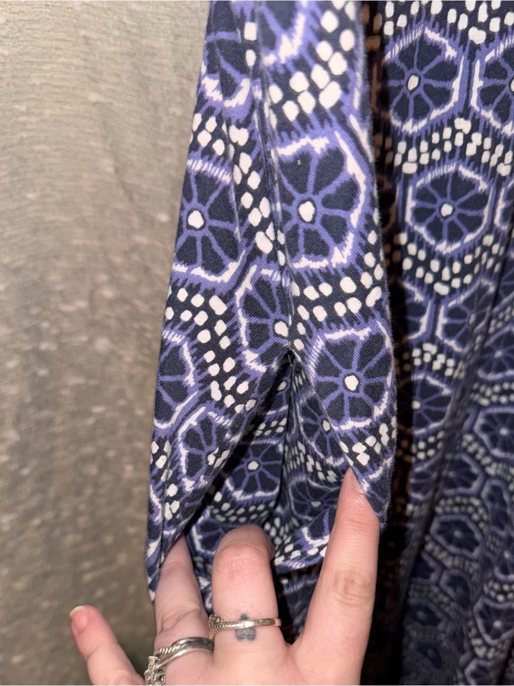 Y2K Tommy Hilfiger Purple Patterned Wrap-Style Summer Sundress - Thumbnail 2
