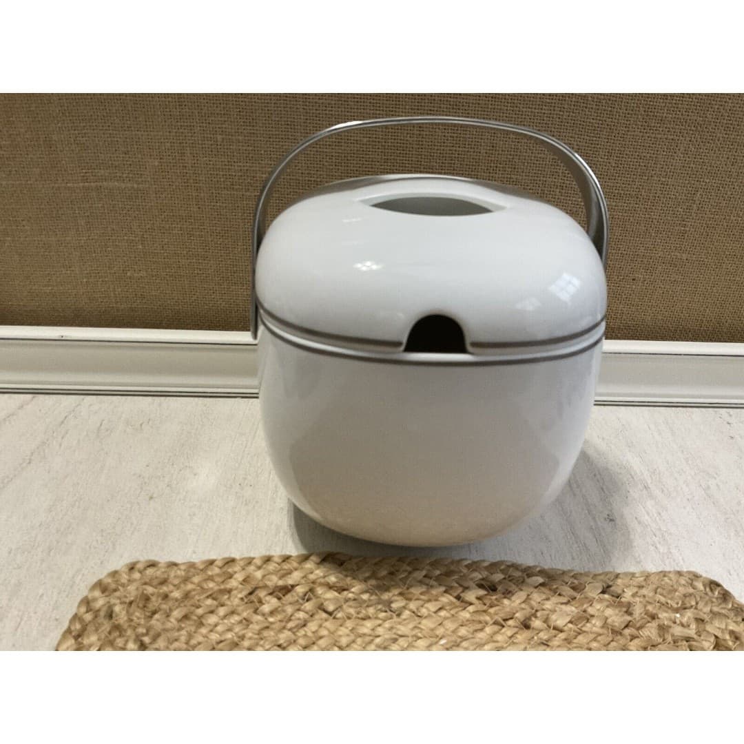 Rosenthal Studio Line SUOMI Timo Sarpaneva White/trim Silver Sauce Boat & Lid
