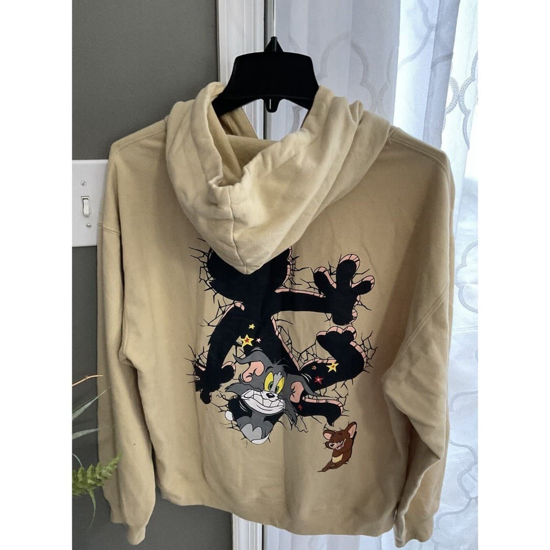 Tom and Jerry Pullover Hoodie Sweatshirt Size Men's Large - Thumbnail 3