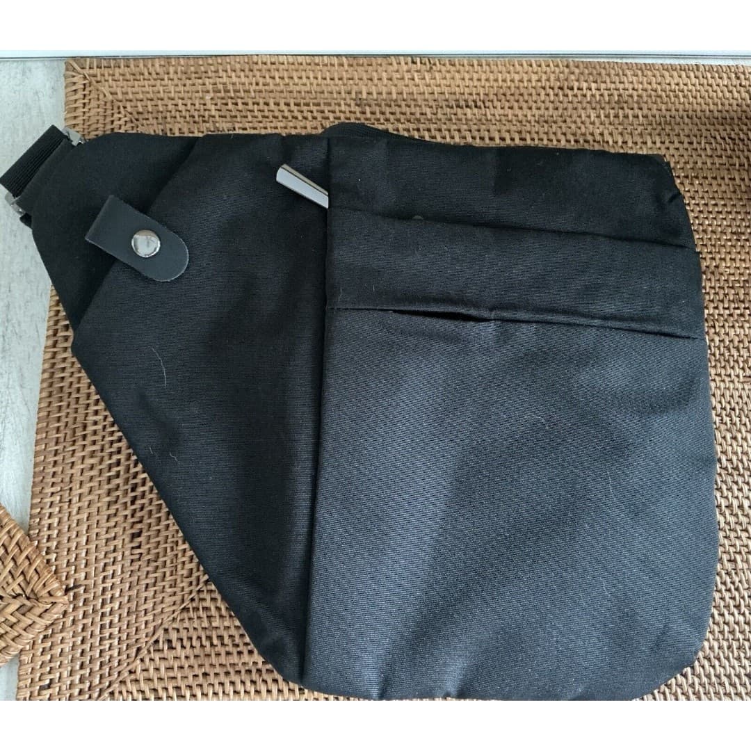 VADOO Sling Bag - Anti-theft Crossbody Shoulder Bag Unisex Black - Thumbnail 6