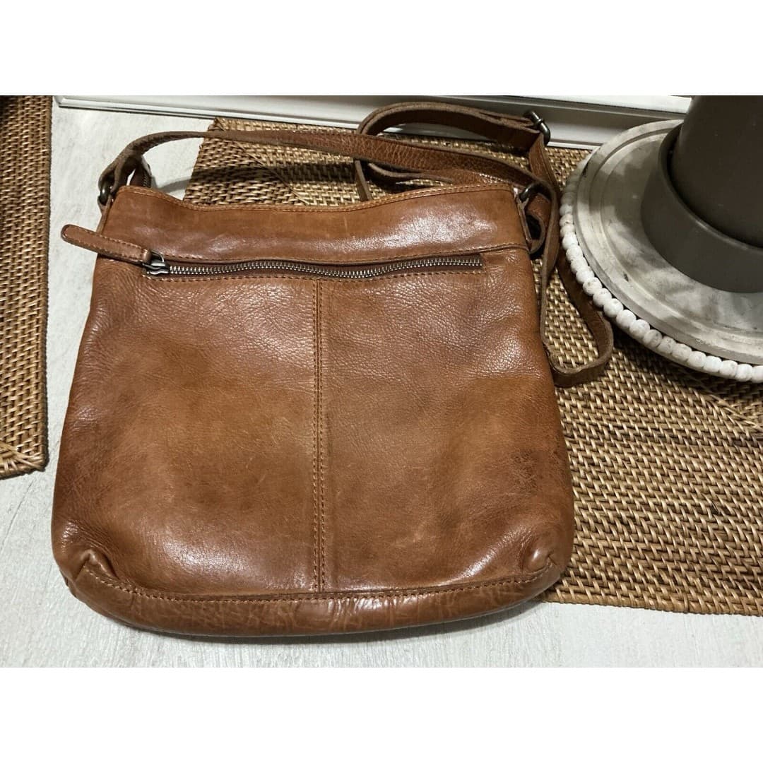 VILENCA Holland LEATHER Basket Weave Handbag Purse - Thumbnail 2