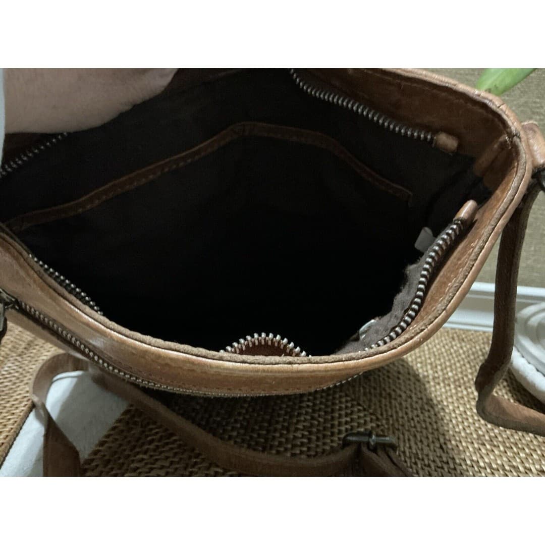 VILENCA Holland LEATHER Basket Weave Handbag Purse - Thumbnail 6