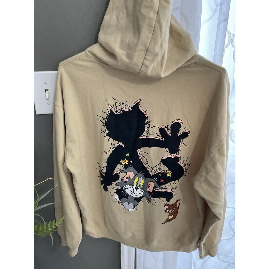 Tom and Jerry Pullover Hoodie Sweatshirt Size Men's Large - Thumbnail 2