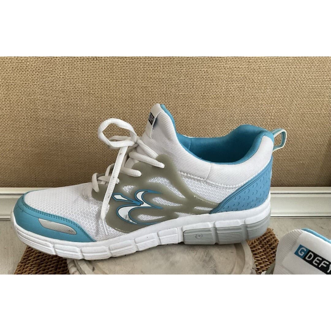 GDEFY Women's Energiya Gravity Defyer Athletic Shoes White, Aqua Sz. 11 - Thumbnail 4