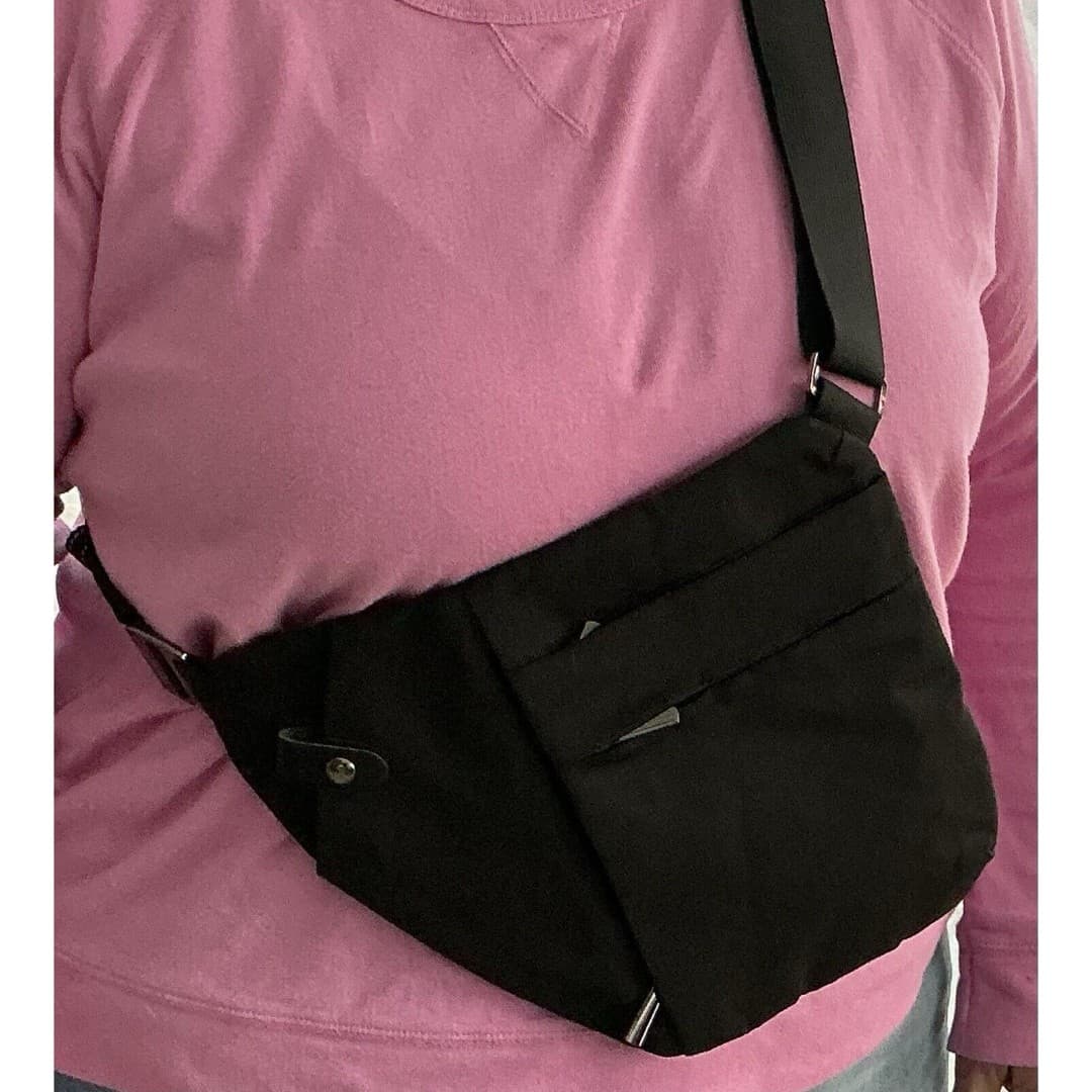 VADOO Sling Bag - Anti-theft Crossbody Shoulder Bag Unisex Black - Thumbnail 3