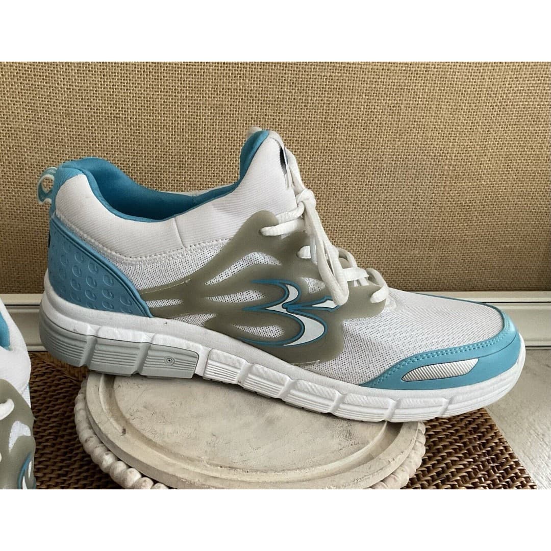 GDEFY Women's Energiya Gravity Defyer Athletic Shoes White, Aqua Sz. 11 - Thumbnail 6