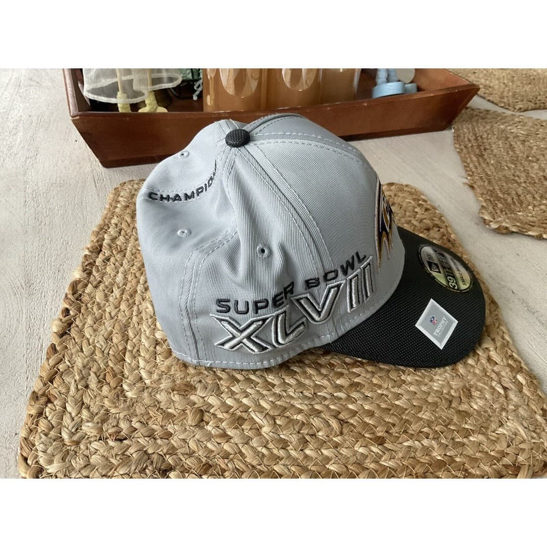 Baltimore Ravens Super Bowl XLVII New Era 39Thirty Flex Cap Hat Size S/M NEW - Thumbnail 3
