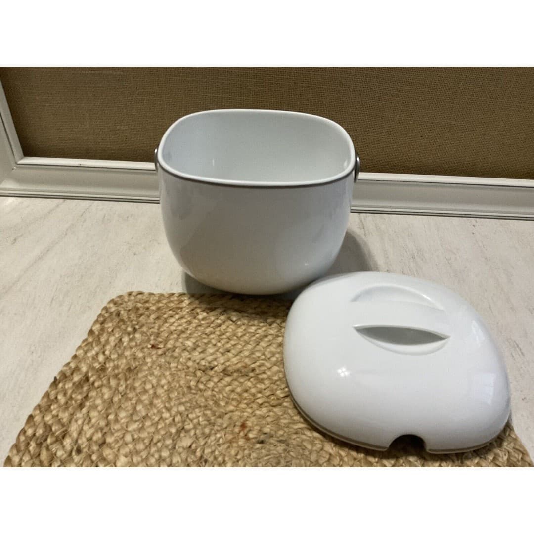 Rosenthal Studio Line SUOMI Timo Sarpaneva White/trim Silver Sauce Boat & Lid - Thumbnail 5