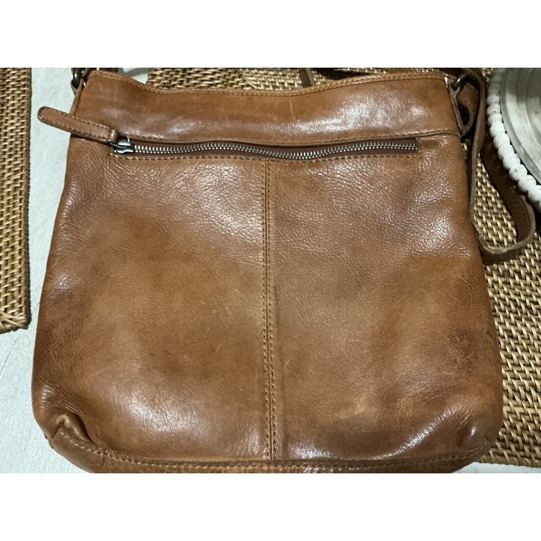 VILENCA Holland LEATHER Basket Weave Handbag Purse - Thumbnail 4