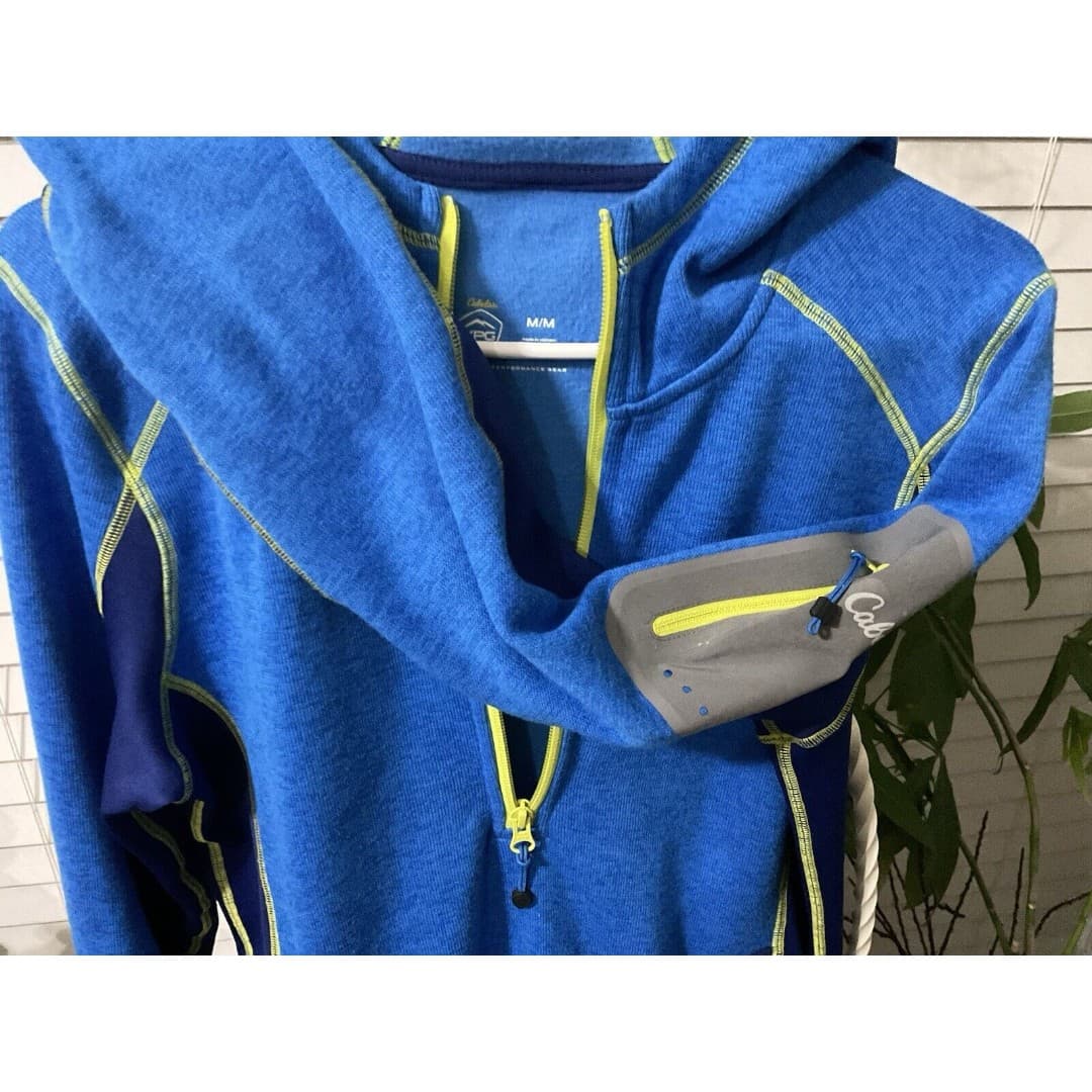 Cabelas XPG Womens Fleece Med 1/4 Zip Hooded Extreme Performance Gear Base - Thumbnail 5
