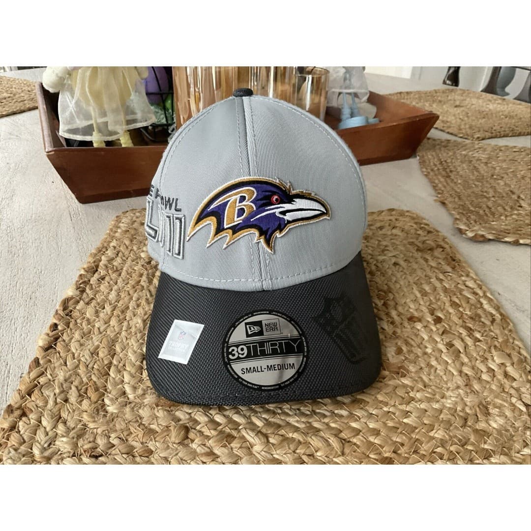 Baltimore Ravens Super Bowl XLVII New Era 39Thirty Flex Cap Hat Size S/M NEW