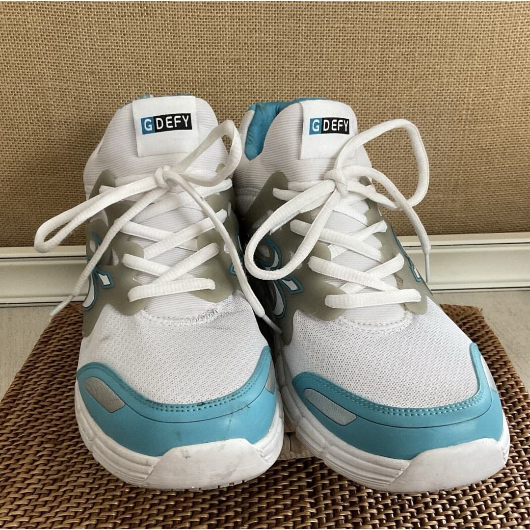 GDEFY Women's Energiya Gravity Defyer Athletic Shoes White, Aqua Sz. 11 - Thumbnail 5