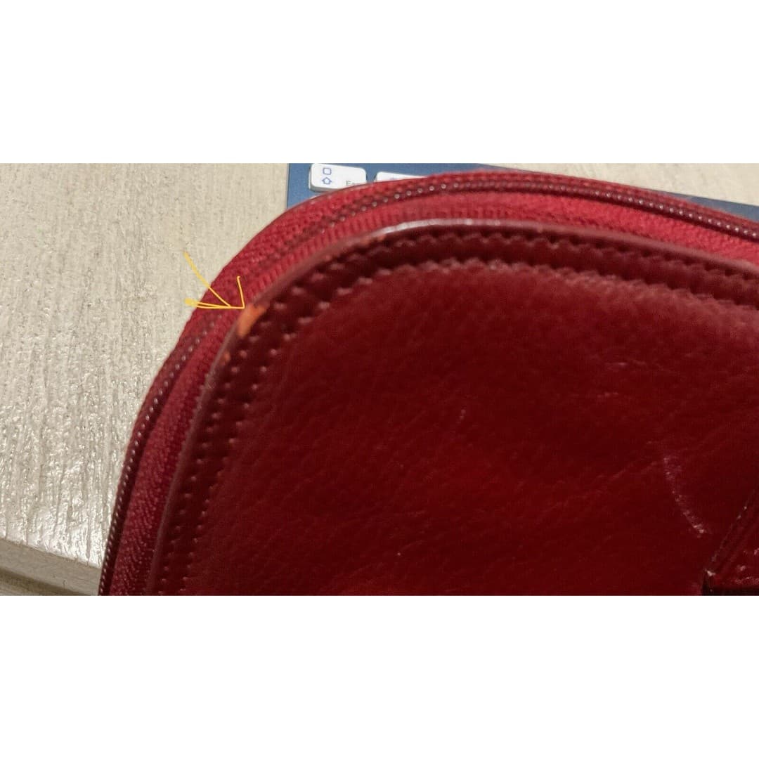 LATICO Dark Burgundy Soft Red Leather Square Tote / Bag Handbag 12" inch Straps - Thumbnail 8