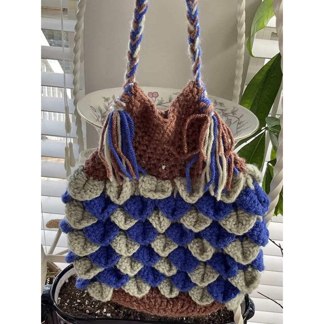 OWL Purse Bag Medium Crochet Handmade Fun Animal Party - Thumbnail 2