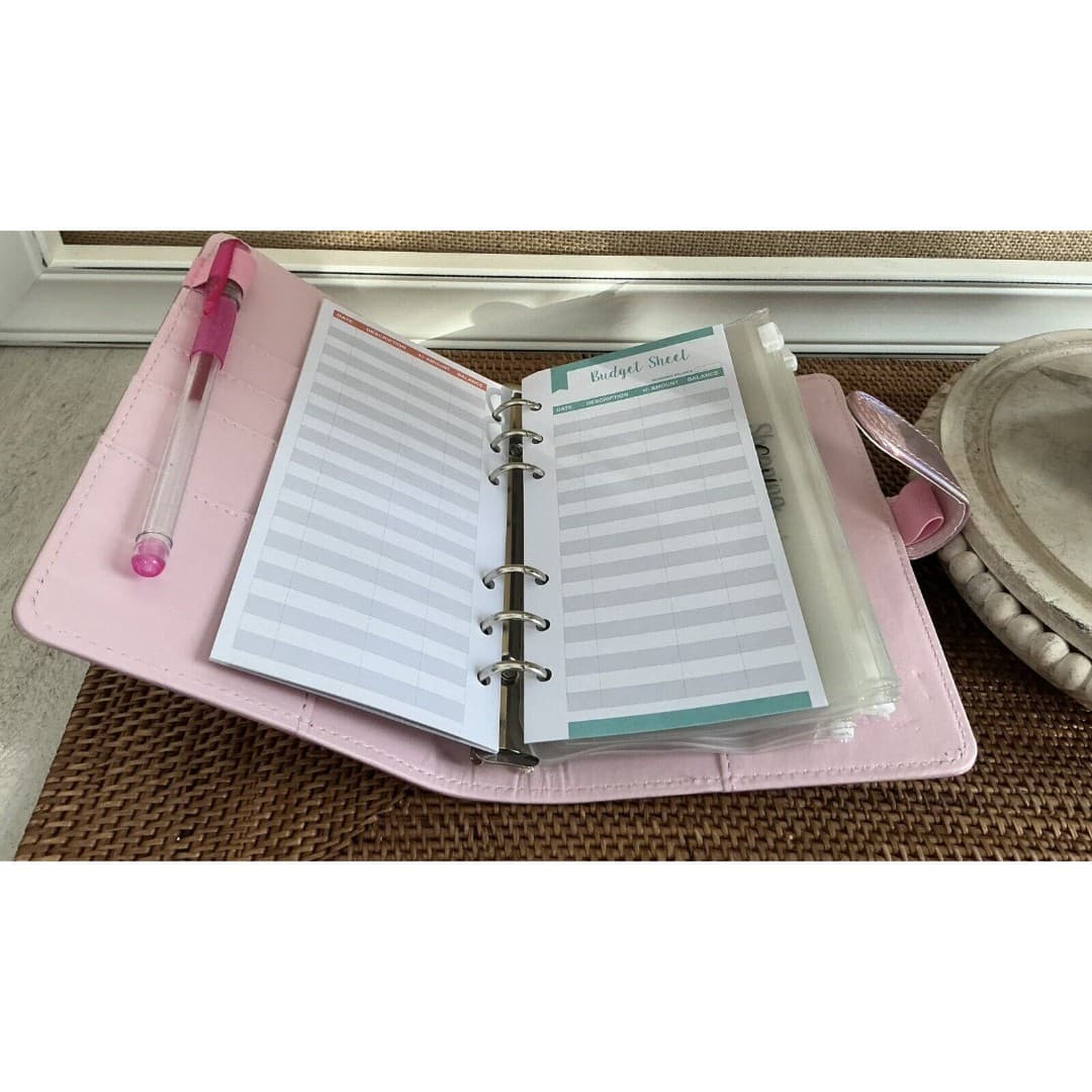 USA A6 Budget Binder with Zipper Envelopes Money Organizer for Cash 12 Envelopes - Thumbnail 6