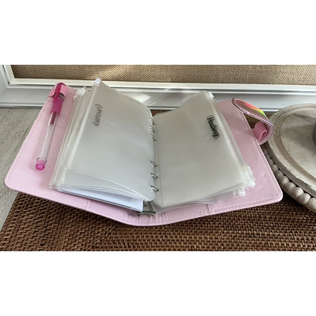 USA A6 Budget Binder with Zipper Envelopes Money Organizer for Cash 12 Envelopes - Thumbnail 5