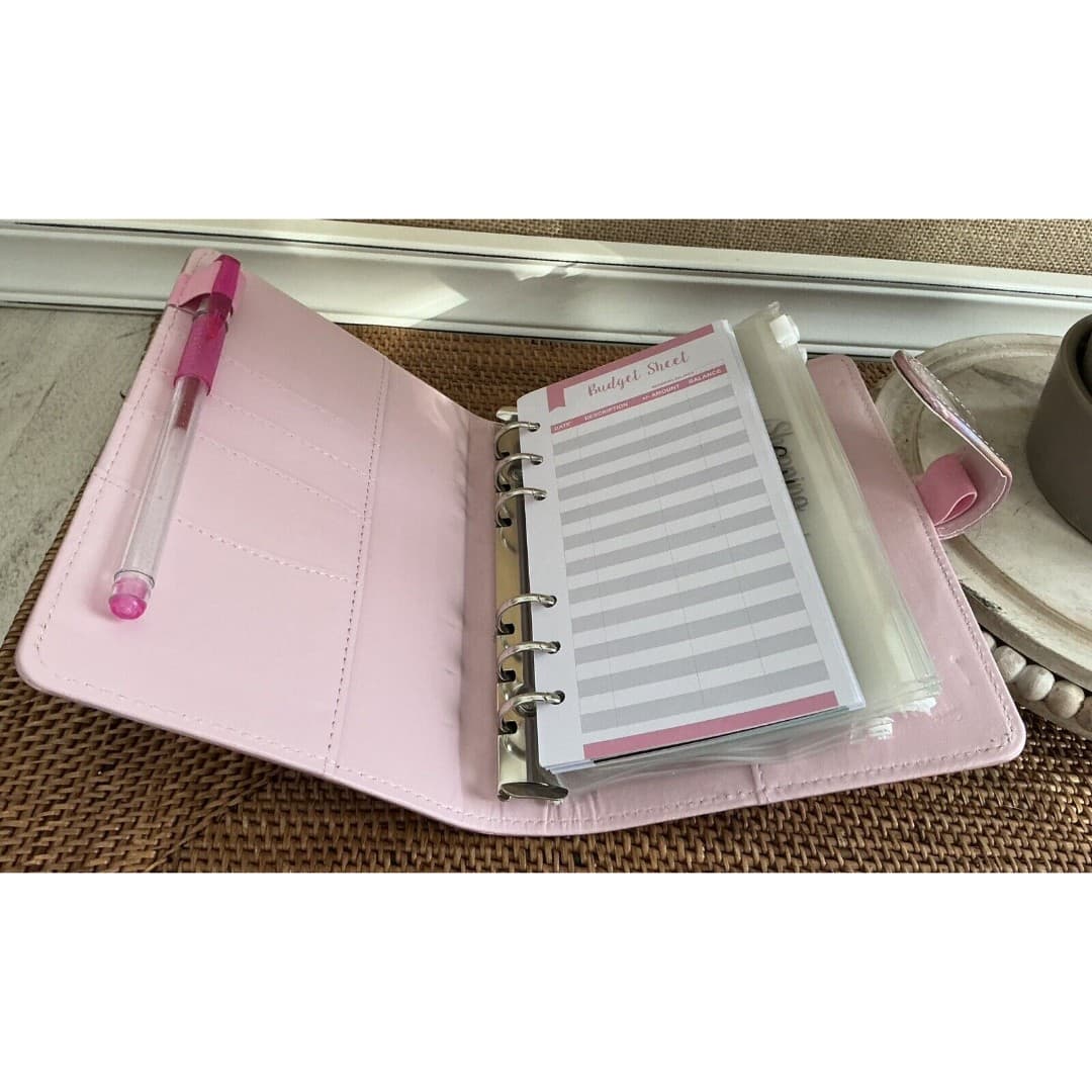 USA A6 Budget Binder with Zipper Envelopes Money Organizer for Cash 12 Envelopes - Thumbnail 3