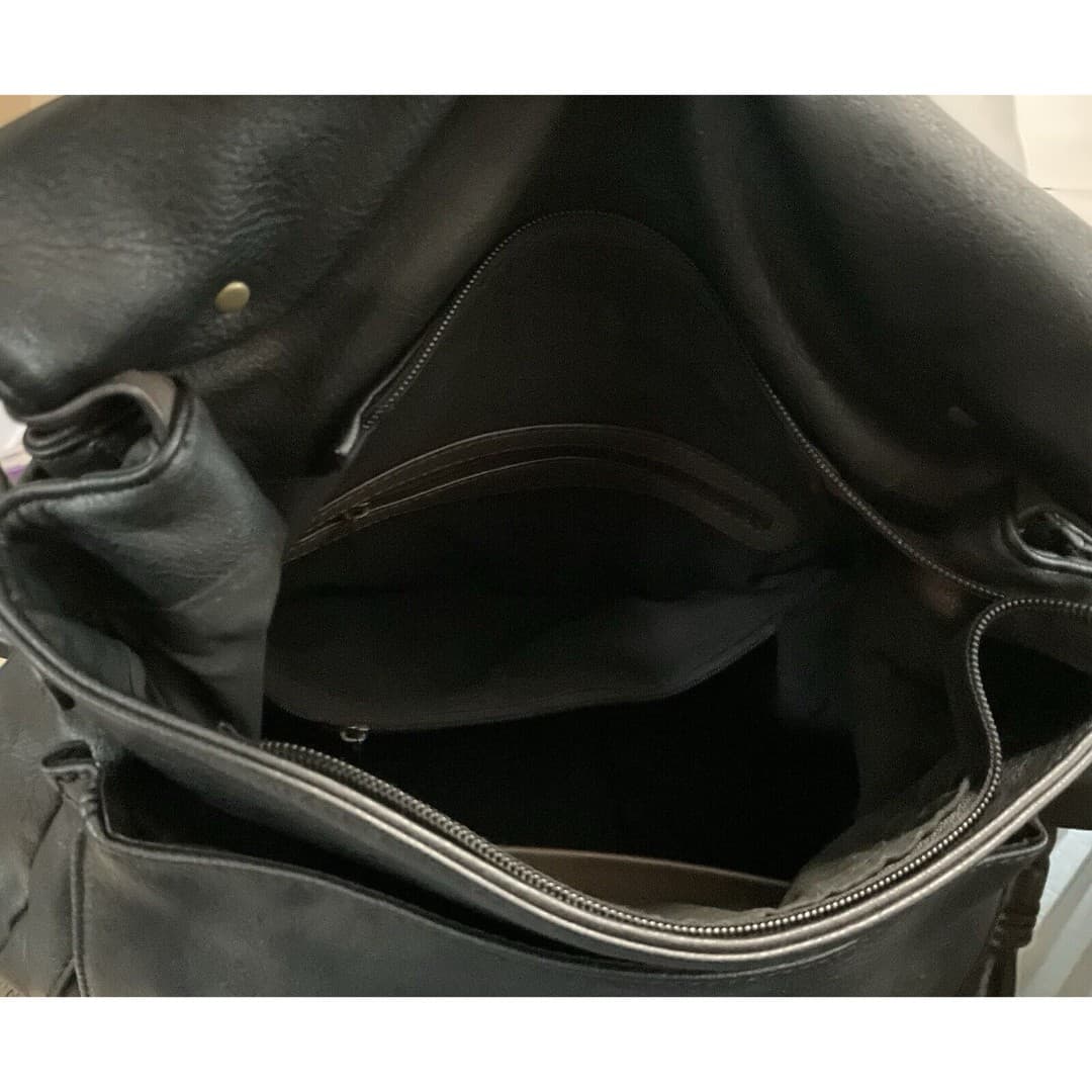 Chillx By Le Miel Black Faux Leather Satchel Handbag W/strap NWT - Thumbnail 6