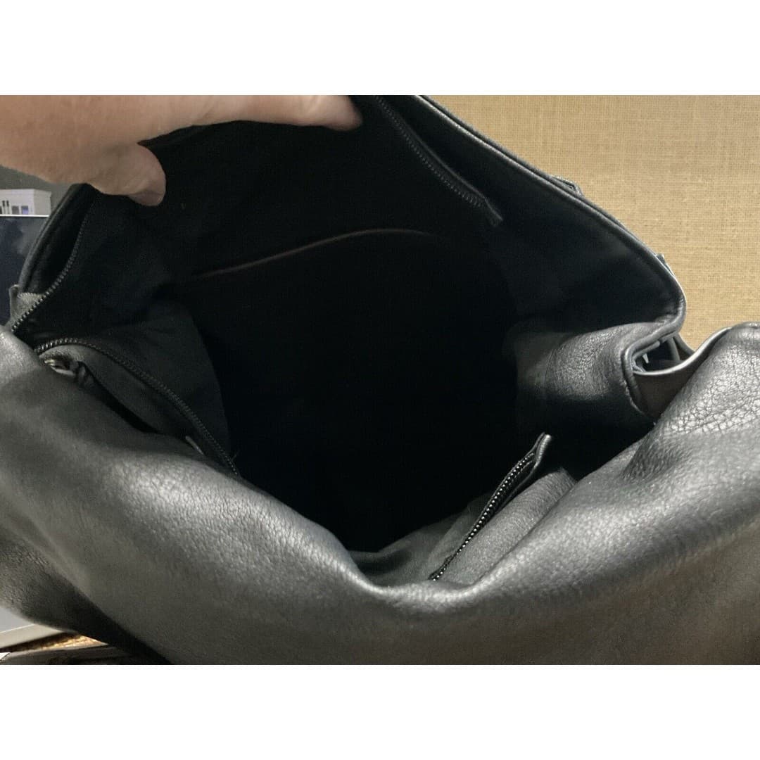 Chillx By Le Miel Black Faux Leather Satchel Handbag W/strap NWT - Thumbnail 7