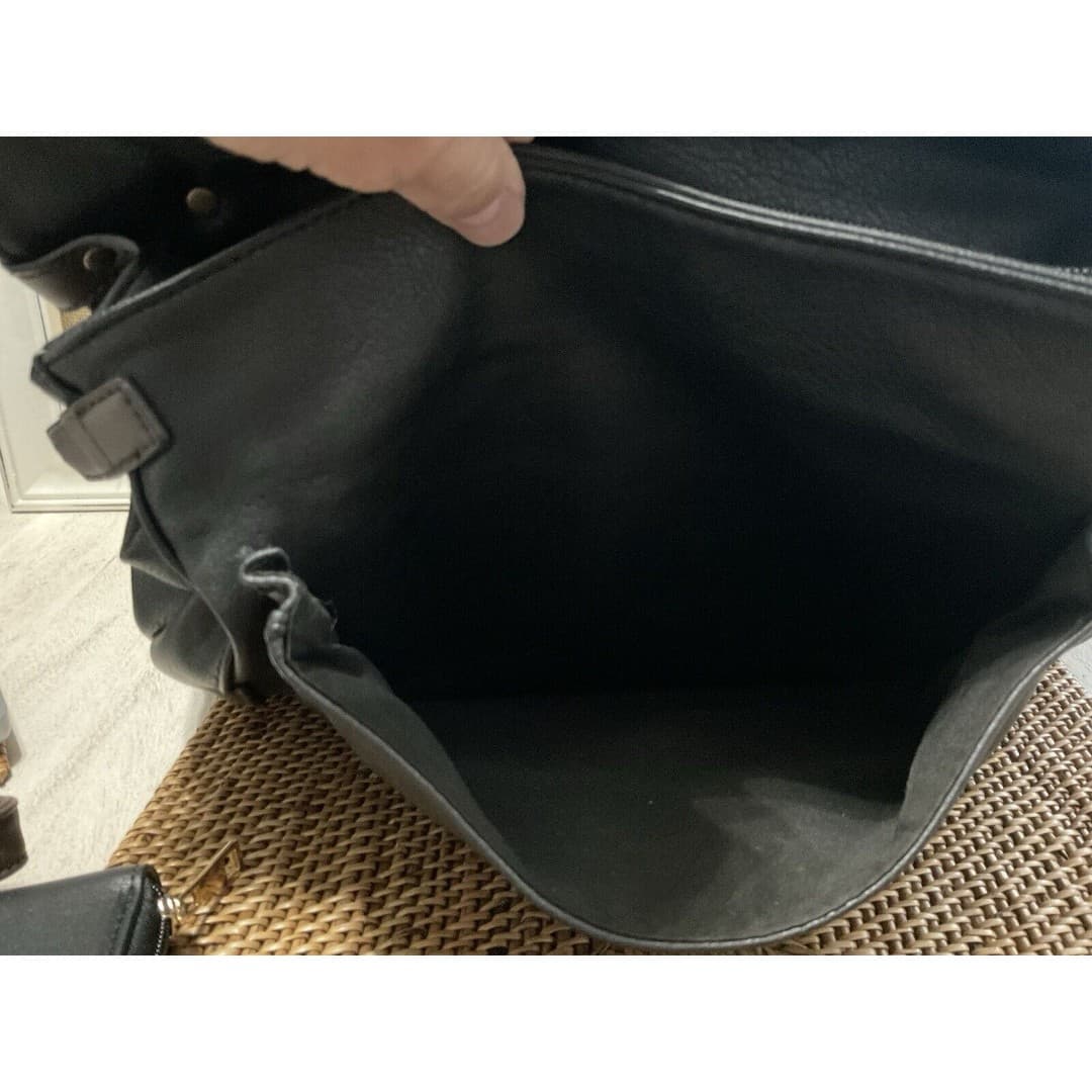 Chillx By Le Miel Black Faux Leather Satchel Handbag W/strap NWT - Thumbnail 9