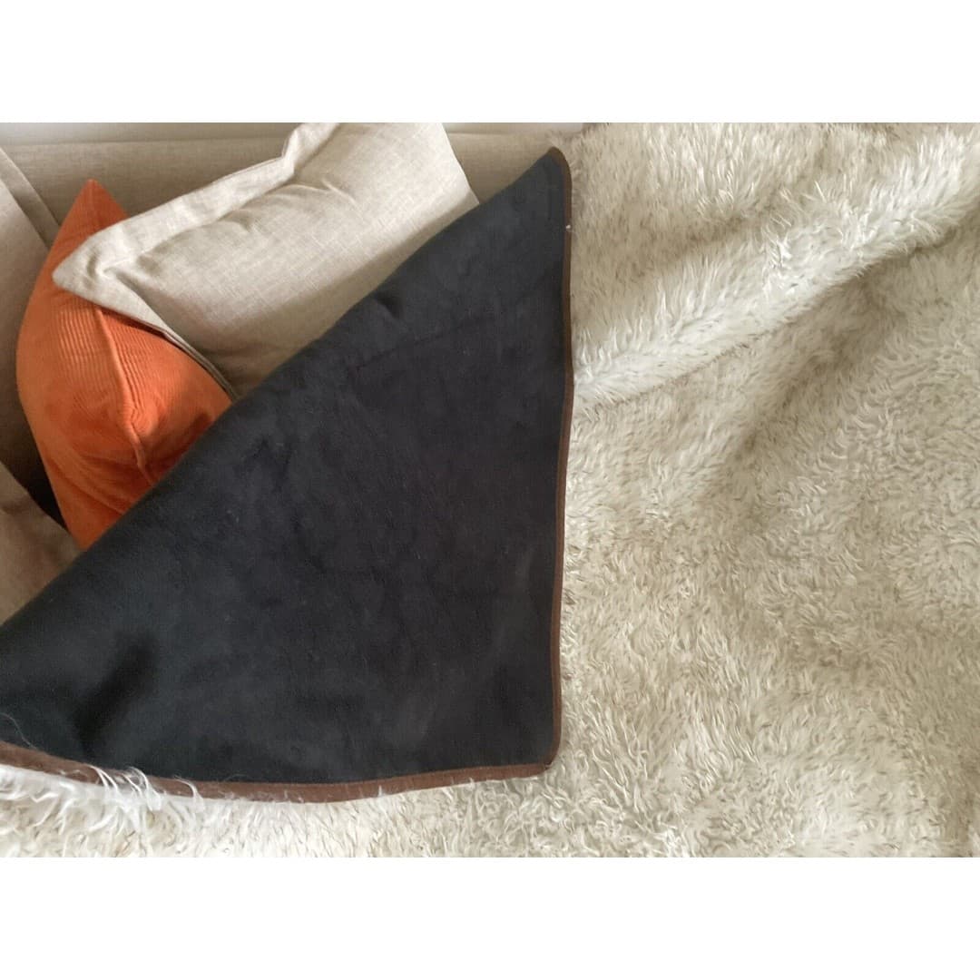 PupProtector™ Waterproof ThrowBlanket - White with Brown Accents - Thumbnail 4