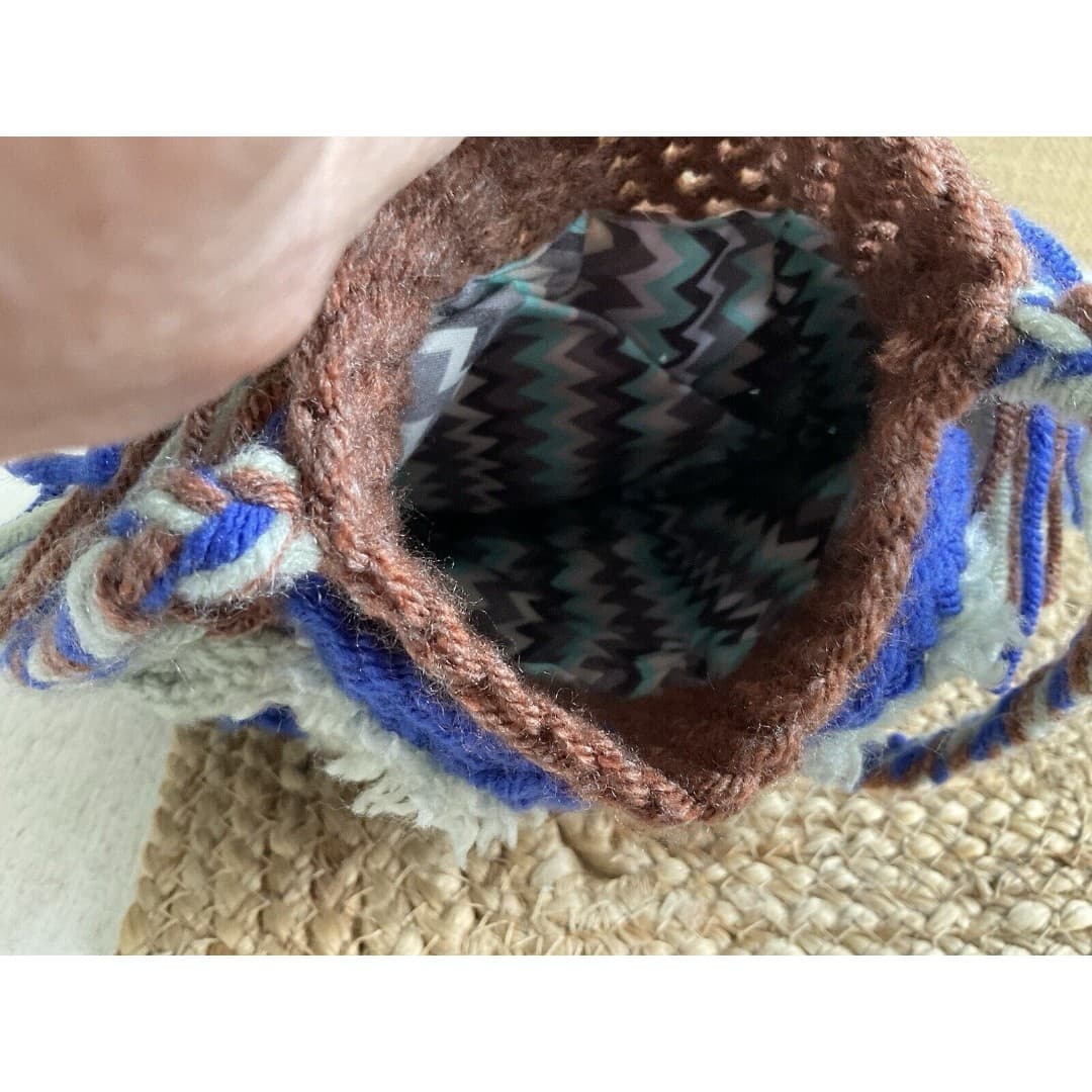OWL Purse Bag Medium Crochet Handmade Fun Animal Party - Thumbnail 3