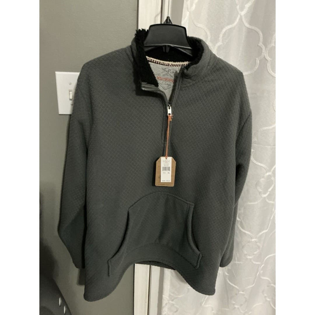 Weatherproof Vtg Men’s Sherpa 1/4 Zip Fleece Sweater Gray XL NWT - Thumbnail 2