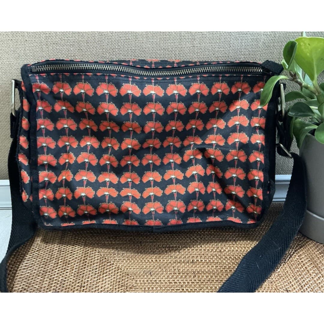 Vintage GAP Crossbody Messenger Bag Blk/Orange - Thumbnail 5