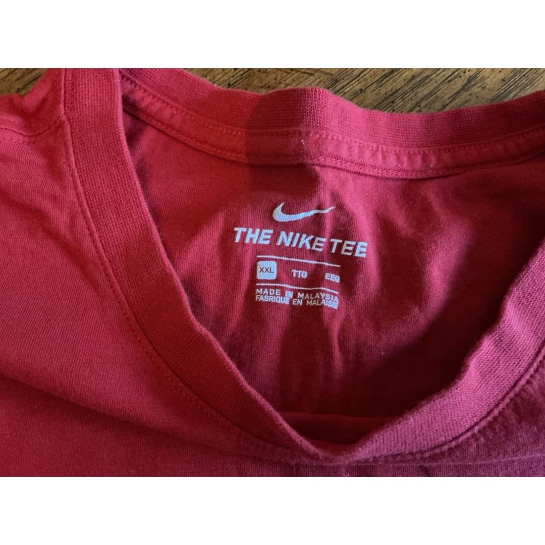 NIKE T-Shirt Just Do It Patch Red SZ XXL - Thumbnail 3