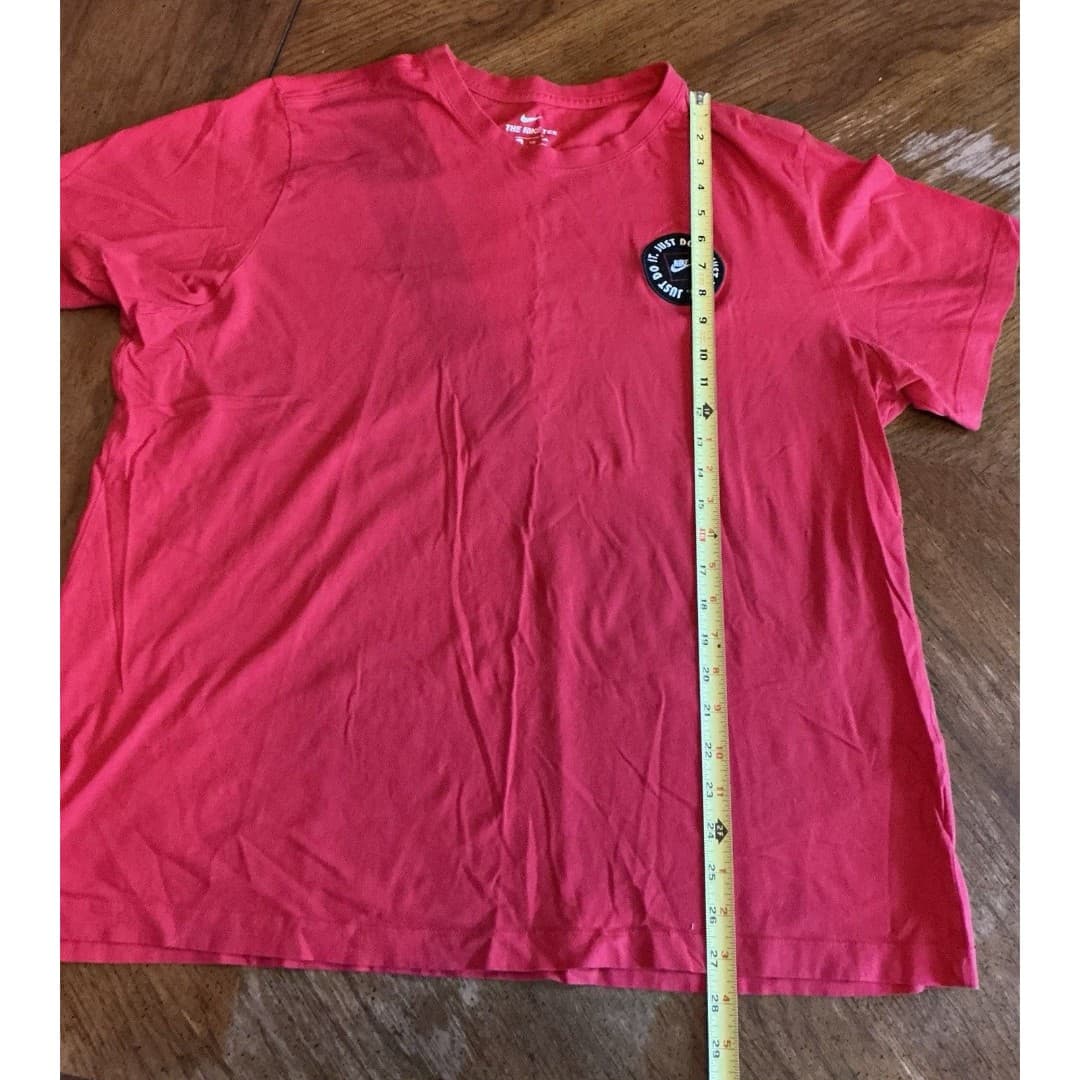 NIKE T-Shirt Just Do It Patch Red SZ XXL - Thumbnail 5
