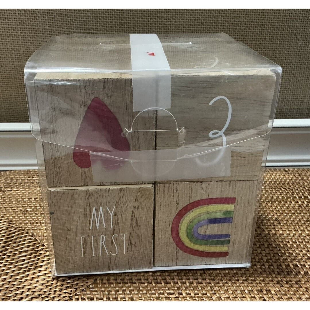 Rae Dunn NWT Baby Milestone Blocks Calender Holiday 36 Photo Prop