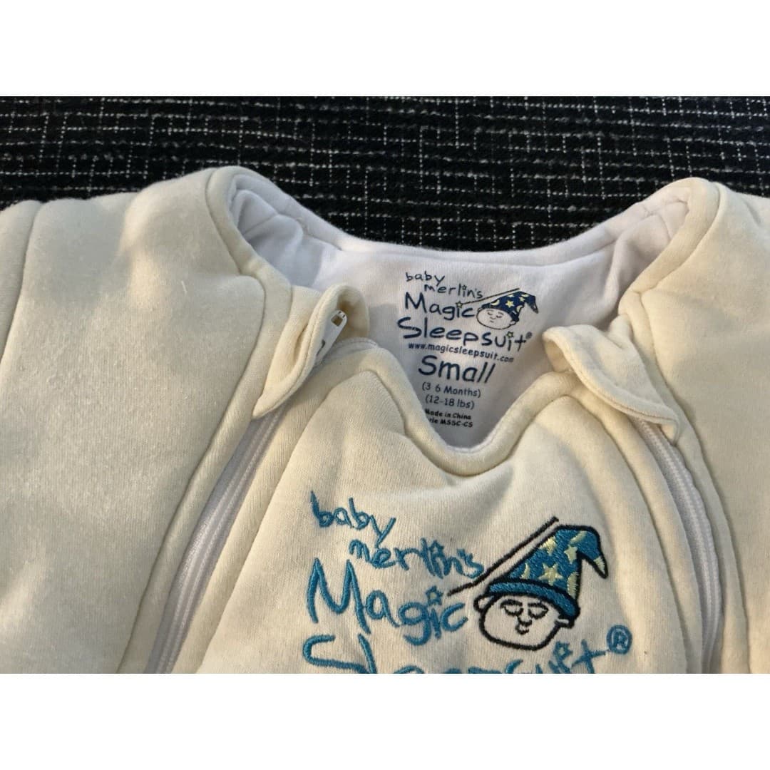 Baby Merlin's Magic Sleepsuit Yellow Size Small 3-6M 12-18lb Swaddle Transition - Thumbnail 6