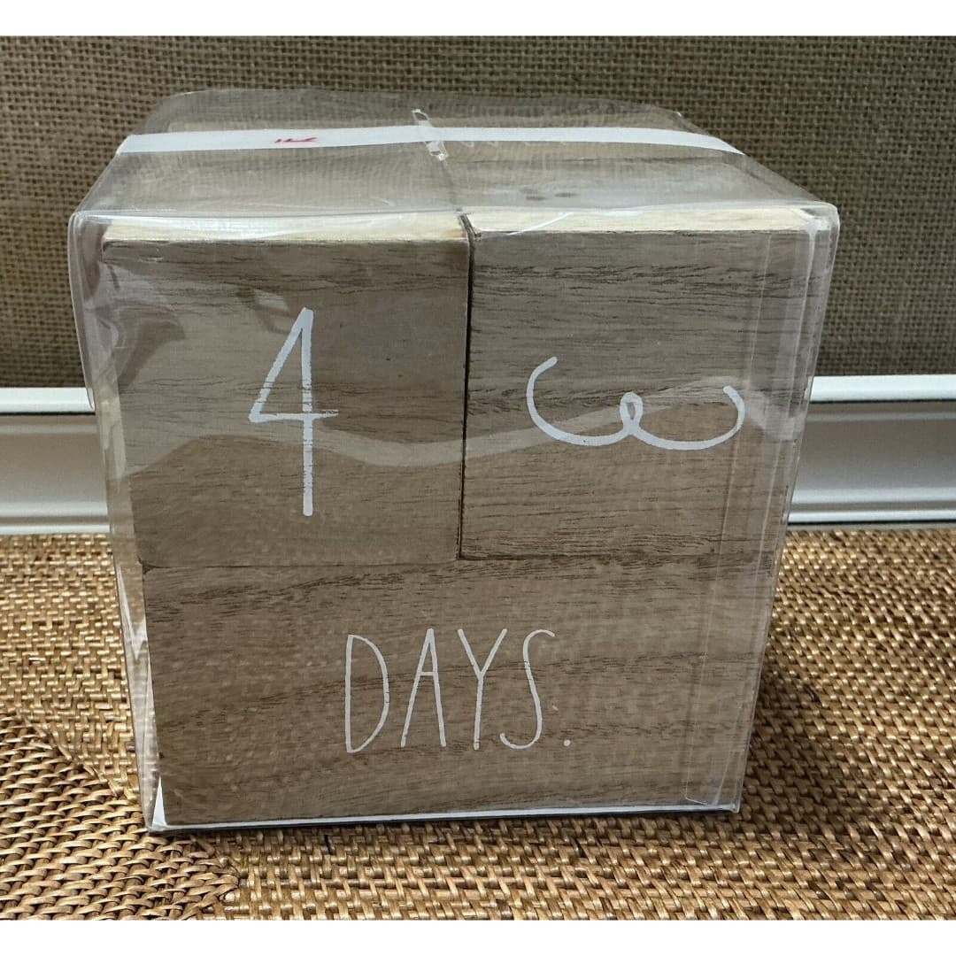 Rae Dunn NWT Baby Milestone Blocks Calender Holiday 36 Photo Prop - Thumbnail 2