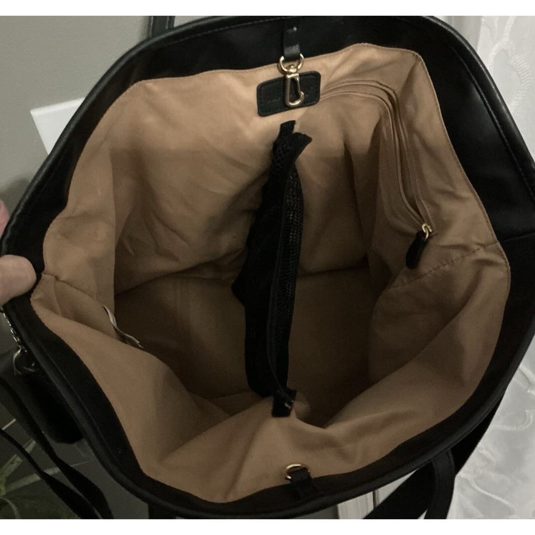 Tushbaby Vegan Leather Handbag - Black - Thumbnail 8