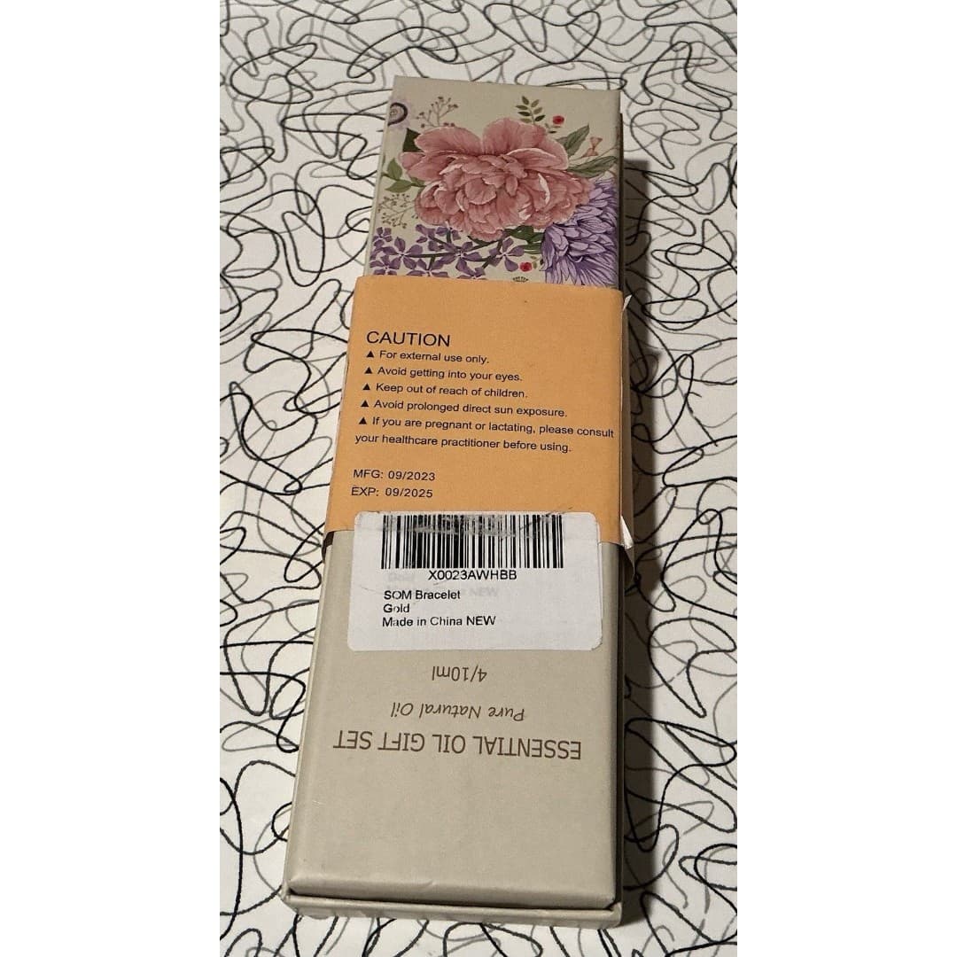 Sonora Aromatherapy Essential Oil Diffuser Gold Bracelet Gift Set New - Thumbnail 6